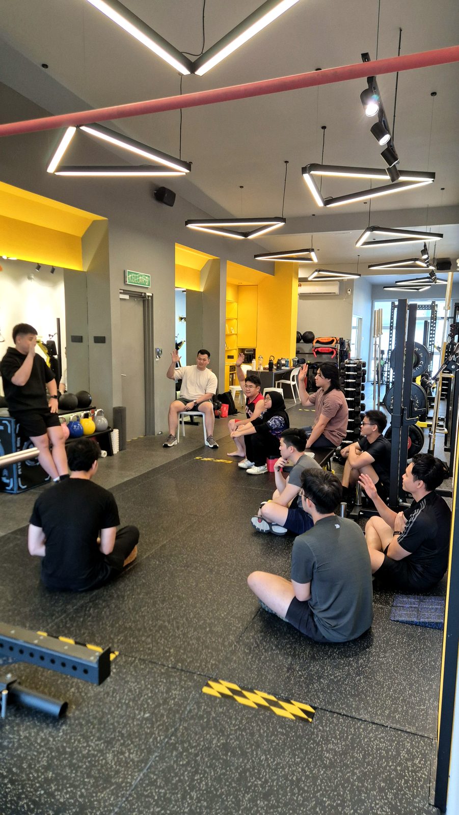 iLift coaches in a hands-on practical training session on the studio floor, Kuching.